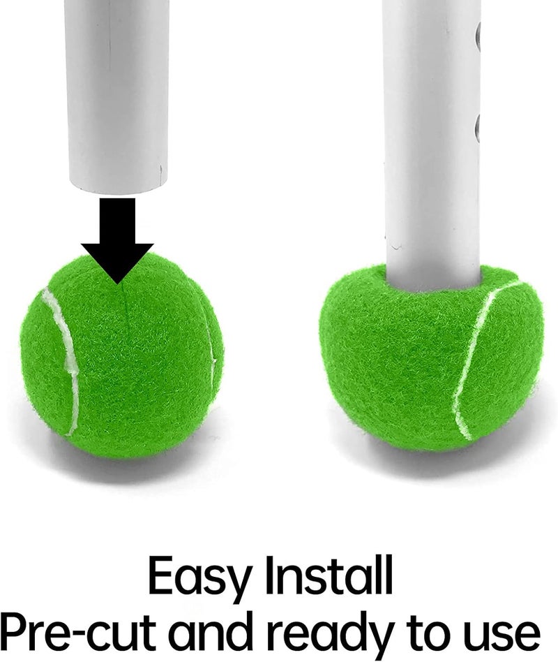 Magicorange 8PCS Precut Walker Tennis Balls for Furniture Legs and Floor Protection, Heavy Duty Long Lasting Felt Pad Glide Coverings (Yellow) - Image 5